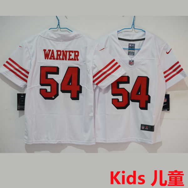 WARNER #54 San Francisco 49ers Kids NFL Jersey 49人