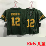 RODGERS #12 Green Bay Packers Kids NFL Jersey 包装工