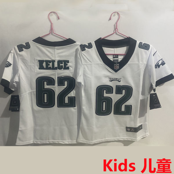 KELCE #62 Philadelphia Eagles Kids NFL Jersey 老鹰