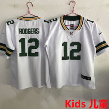 RODGERS #12 Green Bay Packers Kids NFL Jersey 包装工