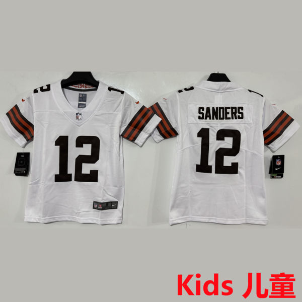 SANDERS #12 Cleveland Browns Kids NFL Jersey 布朗