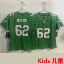 KELCE #62 Philadelphia Eagles Kids NFL Jersey 老鹰
