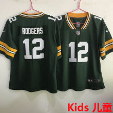 RODGERS #12 Green Bay Packers Kids NFL Jersey 包装工