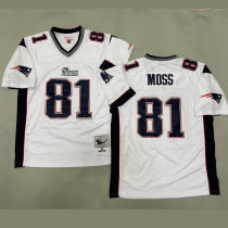 MOSS #81 Men's New England Patriots Retro NFL Jersey 爱国者
