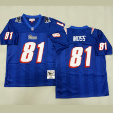MOSS #81 Men's New England Patriots Retro NFL Jersey 爱国者