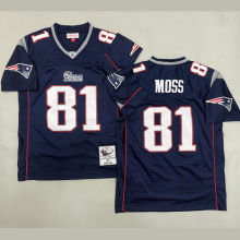 MOSS #81 Men's New England Patriots Retro NFL Jersey 爱国者