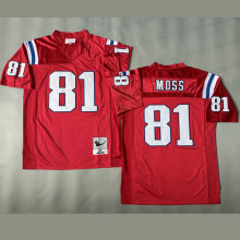 MOSS #81 Men's New England Patriots Retro NFL Jersey 爱国者
