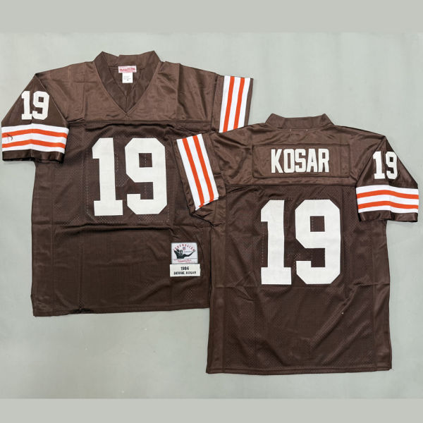 KOSAR #19 Men's Cleveland Browns Retro NFL Jersey 布朗