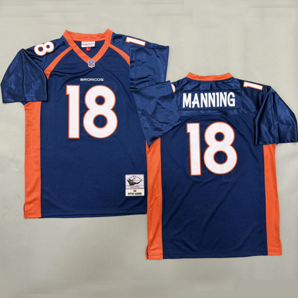 MANNING #18 Men's Denver Broncos Retro NFL Jersey 野马