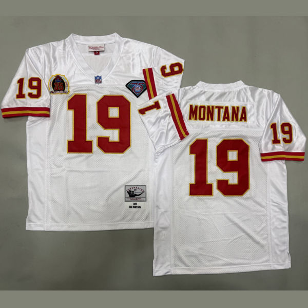MONTANA #19 Men's Kansas City Chiefs Retro NFL Jersey 酋长