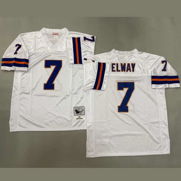ELWAY #7 Men's Denver Broncos Retro NFL Jersey 野马