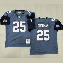 SHERMAN #25 Seattle Seahawks Retro NFL Jersey 海鹰