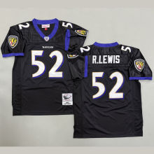 R.LEWIS #52 Men's Baltimore Ravens Retro NFL Jersey 乌鸦