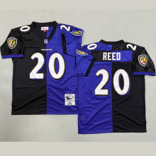 REED #20 Men's Baltimore Ravens Retro NFL Jersey 乌鸦