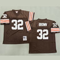 BROWN #32 Men's Cleveland Browns Retro NFL Jersey 布朗
