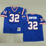 SIMPSON #32 Men's Buffalo Bills Retro NFL Jersey 布法罗比尔