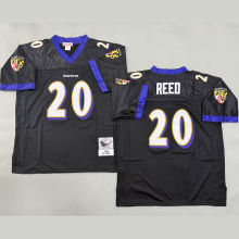 REED #20 Men's Baltimore Ravens Retro NFL Jersey 乌鸦