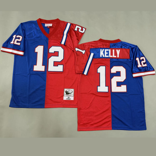 KELLY #12 Men's Buffalo Bills Retro NFL Jersey 布法罗比尔