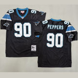 PEPPERS #90 Men's Carolina Panthers Retro NFL Jersey 黑豹