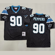 PEPPERS #90 Men's Carolina Panthers Retro NFL Jersey 黑豹