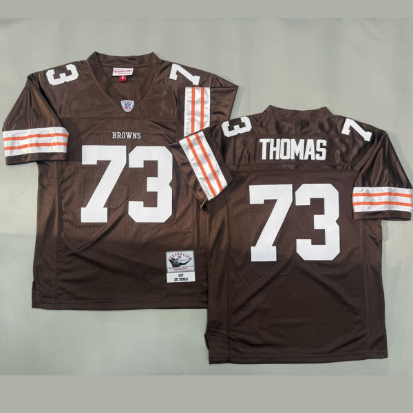 THOMAS #73 Men's Cleveland Browns Retro NFL Jersey 布朗