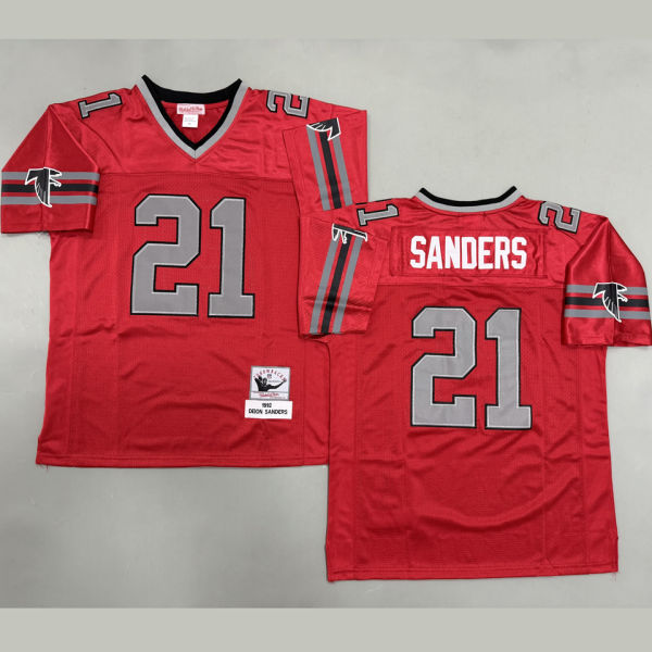SANDERS #21 Men's Atlanta Falcons Retro NFL Jersey 猎鹰