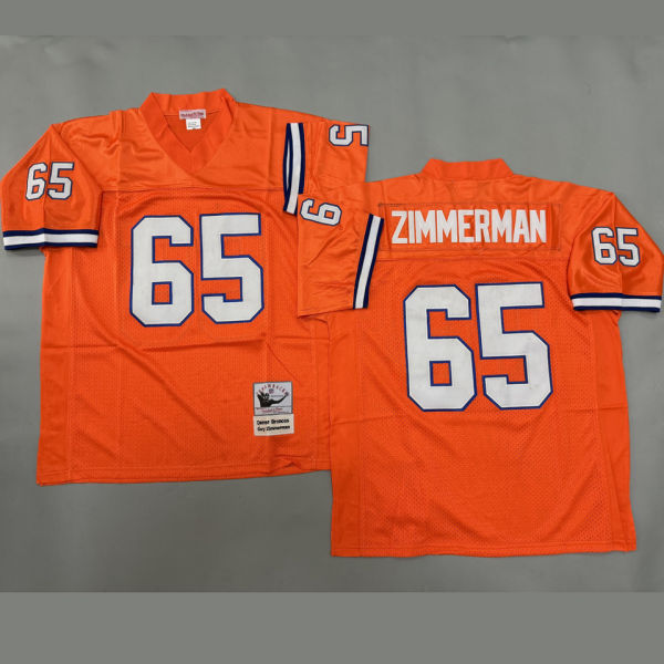 ZIMMERMAN #65 Men's Denver Broncos Retro NFL Jersey 野马