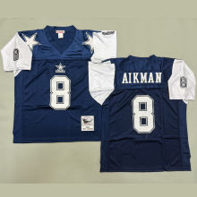 AIKMAN #8 Men's Dallas Cowboys Retro NFL Jersey 牛仔
