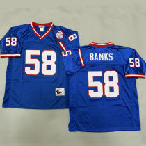 BANKS #58 Men's New York Giants Retro NFL Jersey 巨人