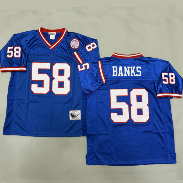 BANKS #58 Men's New York Giants Retro NFL Jersey 巨人