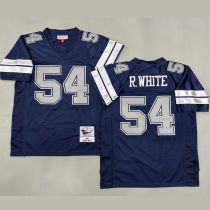 R.WHITE #54 Men's Dallas Cowboys Retro NFL Jersey 牛仔