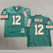GRIESE #12 Men's Miami Dolphins Retro NFL Jersey 海豚