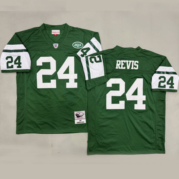 REVIS #24 Men's New York Jets Retro NFL Jersey  喷气机