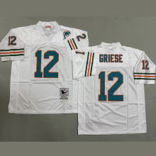 GRIESE #12 Men's Miami Dolphins Retro NFL Jersey 海豚