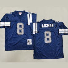 AIKMAN #8 Men's Dallas Cowboys Retro NFL Jersey 牛仔