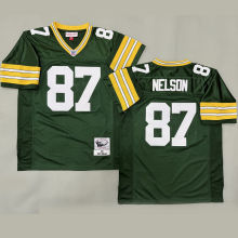 NELSON #87 Men's Green Bay Packers Retro NFL Jersey 包装工