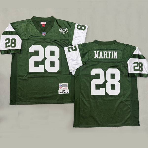 MARTIN #28 Men's New York Jets Retro NFL Jersey  喷气机