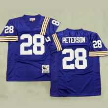 PETERSON #28 Men's Minnesota Vikings Retro NFL Jersey 维京人