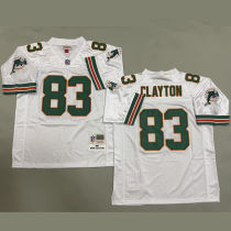 CLAYTON #83 Men's Miami Dolphins Retro NFL Jersey 海豚