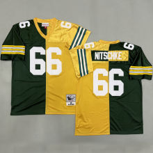 NITSCHKE #66 Men's Green Bay Packers Retro NFL Jersey 包装工