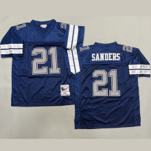 SANDERS #21 Men's Dallas Cowboys Retro NFL Jersey 牛仔