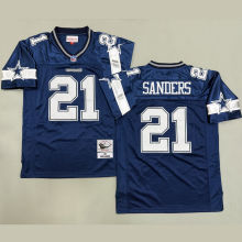 SANDERS #21 Men's Dallas Cowboys Retro NFL Jersey 牛仔