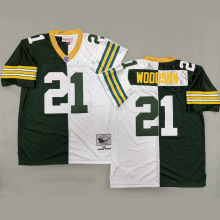 WOODSON #21 Men's Green Bay Packers Retro NFL Jersey 包装工