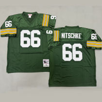NITSCHKE #66 Men's Green Bay Packers Retro NFL Jersey 包装工