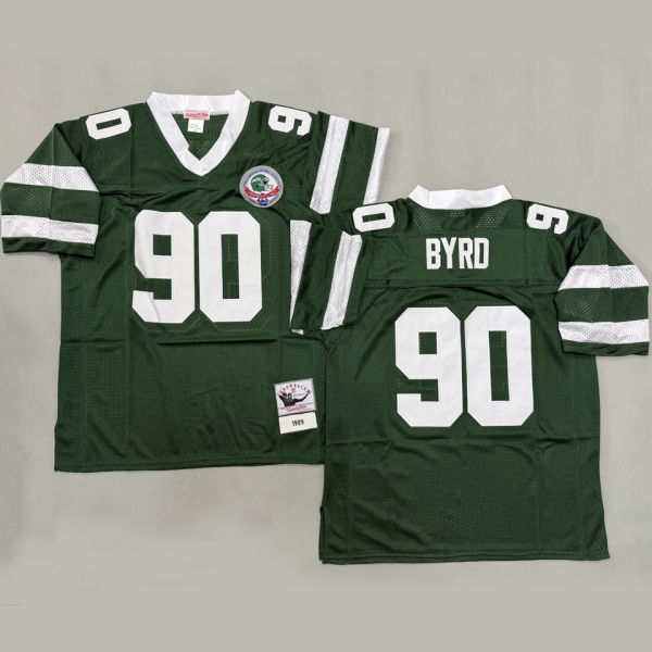 BYRD #90 Men's New York Jets Retro NFL Jersey 喷气机