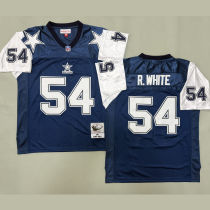 R.WHITE #54 Men's Dallas Cowboys Retro NFL Jersey 牛仔