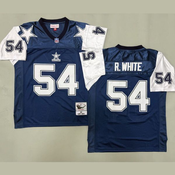 R.WHITE #54 Men's Dallas Cowboys Retro NFL Jersey 牛仔