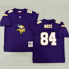 MOSS #84 Men's Minnesota Vikings Retro NFL Jersey 维京人