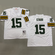 STARR #15 Men's Green Bay Packers Retro NFL Jersey 包装工