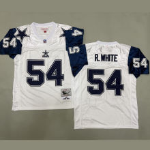 R.WHITE #54 Men's Dallas Cowboys Retro NFL Jersey 牛仔